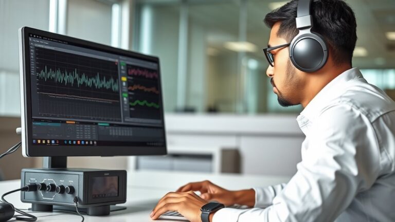 A man following the step by step guide on using a Computer Stress Voice Analysis device in Yuba City