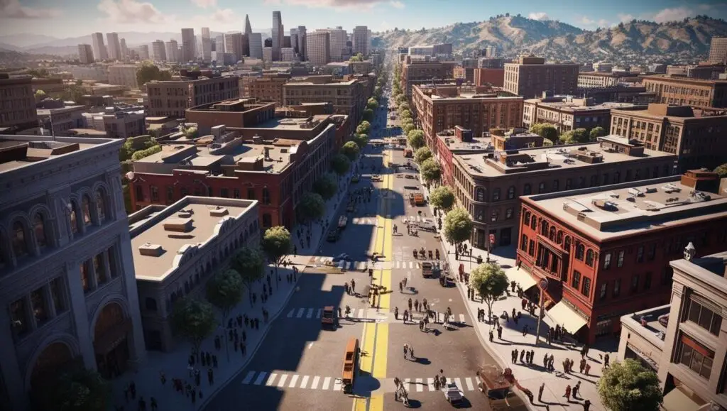 An image of a city North California